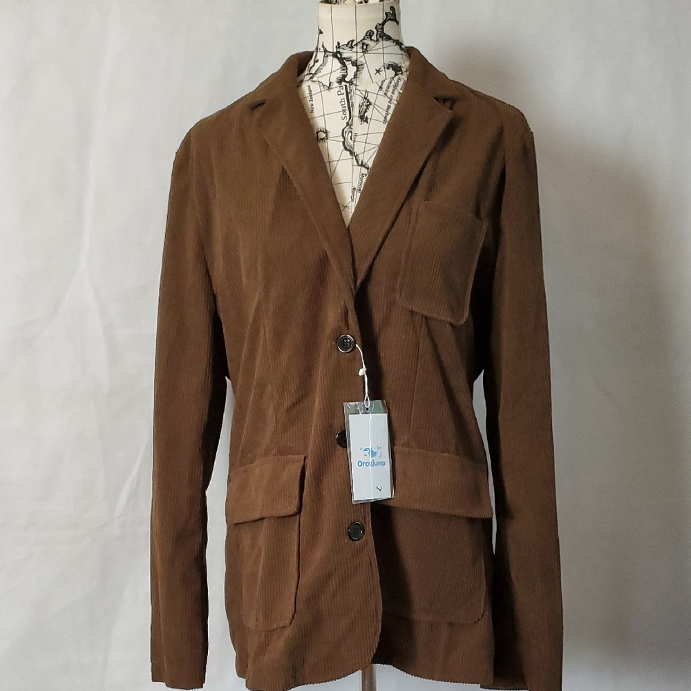 Orca Jump Brown Corduroy Women's Jacket